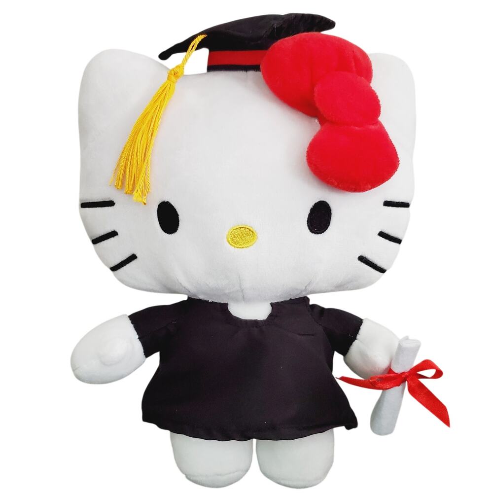 NWOT-Graduation Hello Kitty Sanrio Official Cute Fiesta Cap and Gown 10.5" Plush